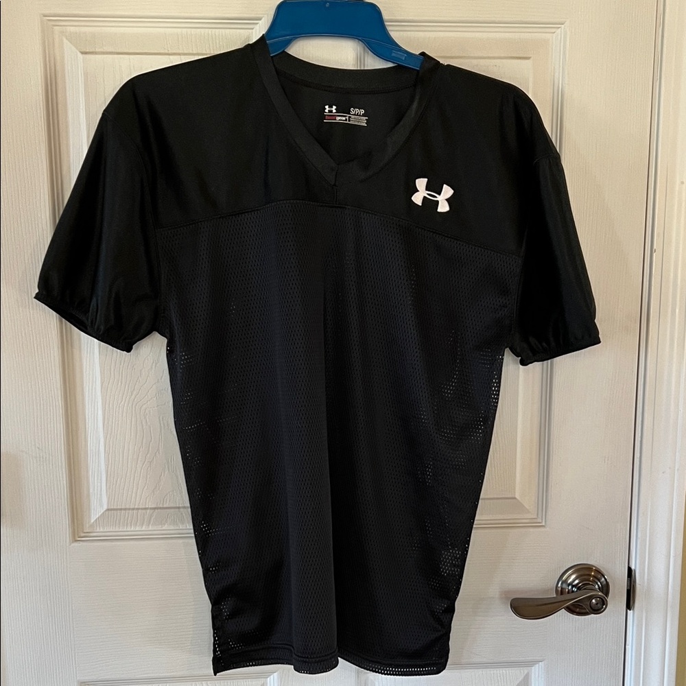 Under Armour Men's Black Mesh V-Neck Jersey